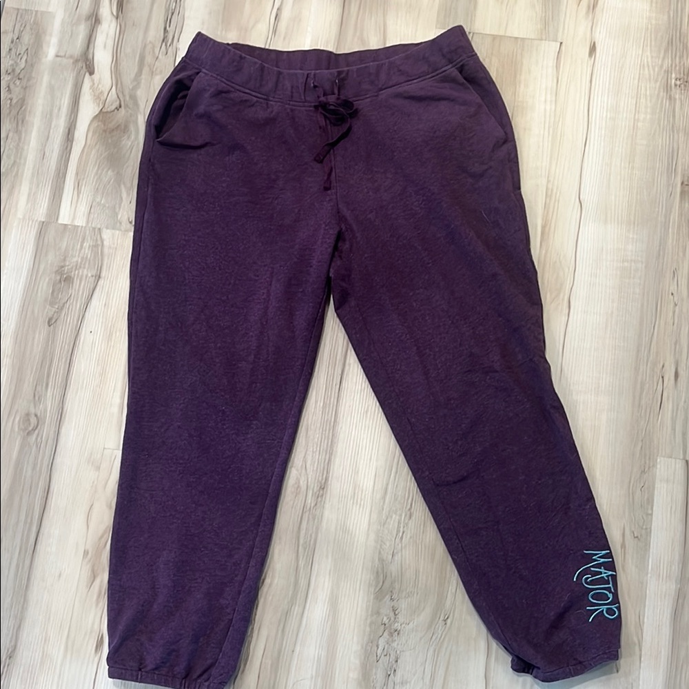 LOGO by Lori Goldstein Purple Jogger Pants